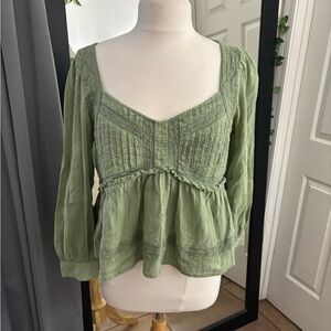 American Eagle Outfitters Green Blouse